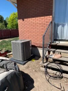 AC installation on a Lennox system in South Jordan, UT, April 23, 2020