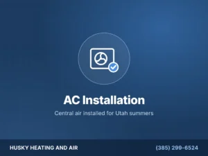AC installation by Husky Heating and Air