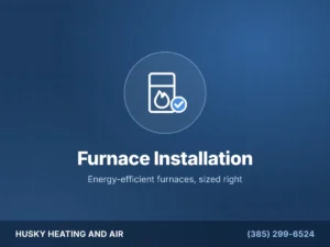 Furnace installation by Husky Heating and Air