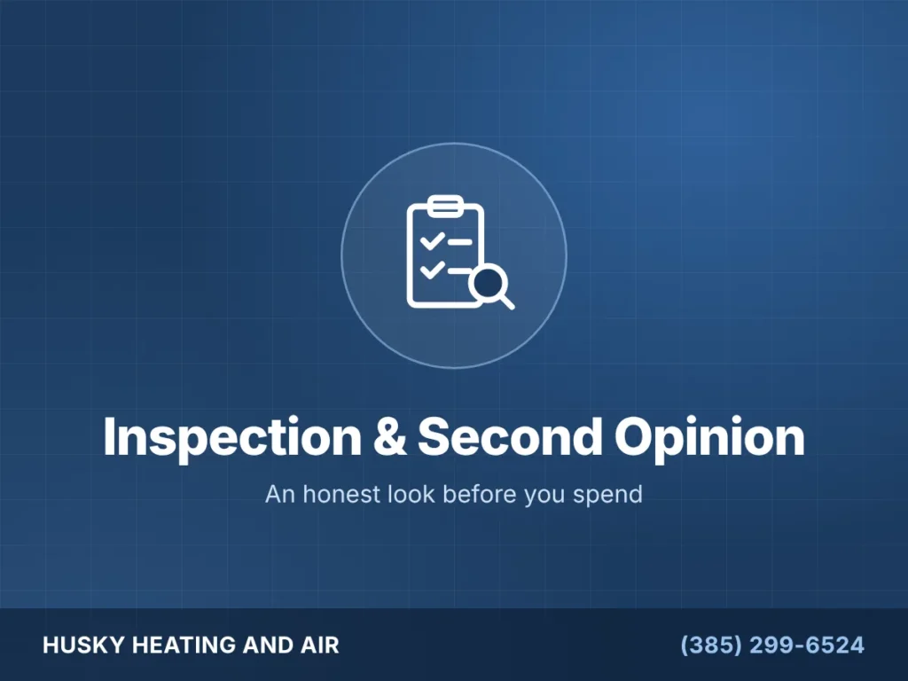 HVAC inspection and second opinion by Husky Heating and Air